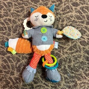 Infantino Multicolor Fox Plush Toy